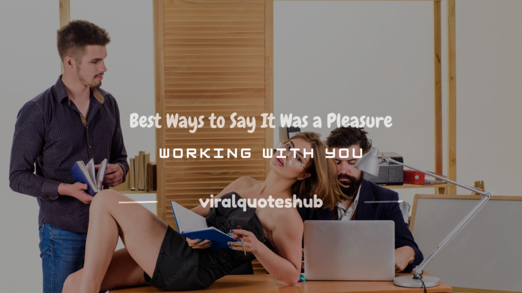 it is my pleasure to working with you